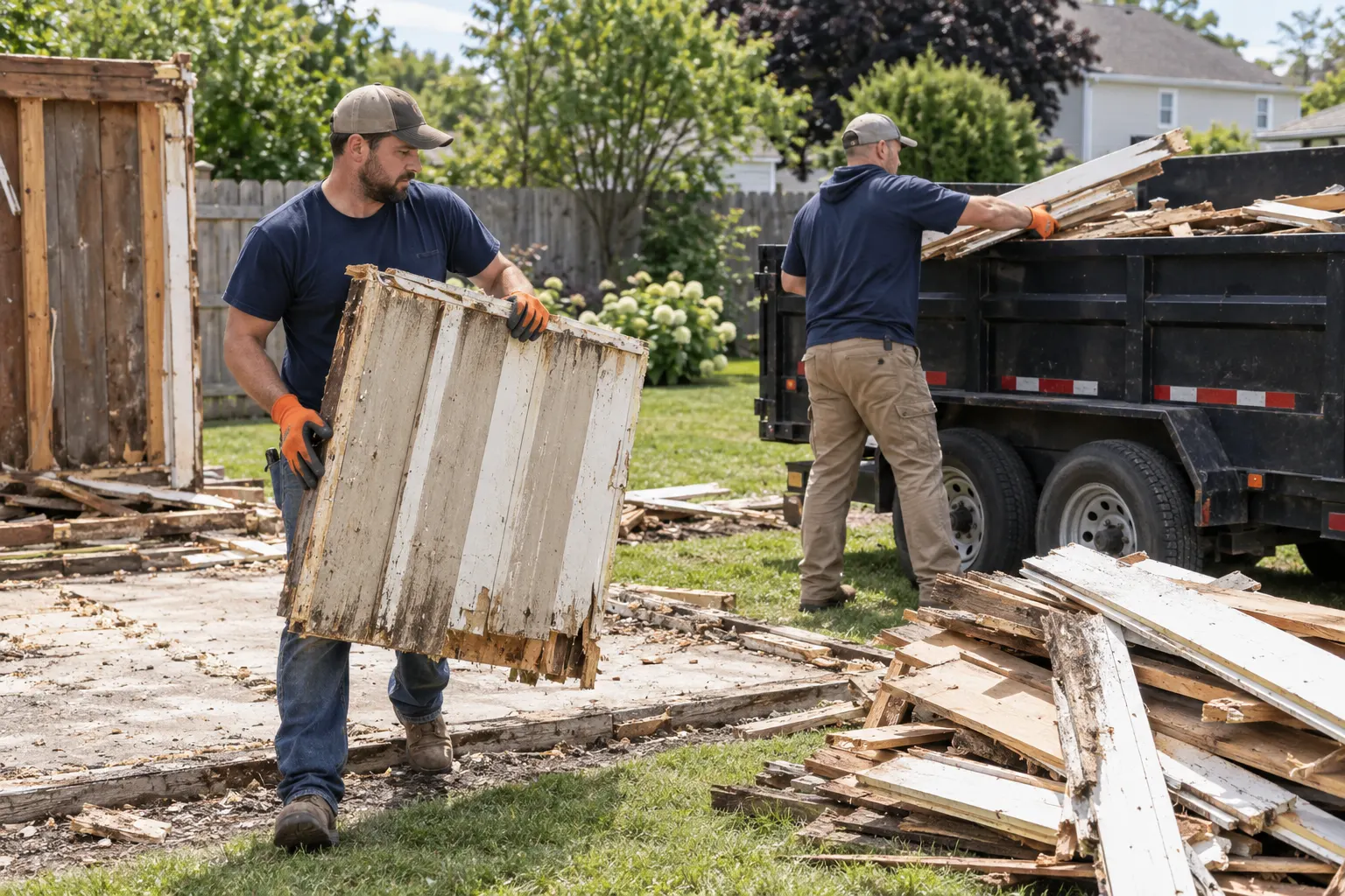 Removal crew handling Light Demolition Cleanup